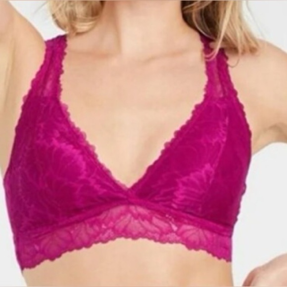 Auden Lace Bralette in‎ Vibrant Pink XS
